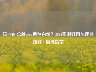玩PUBG总跳ping丢包白给？2024实测好用加速器推荐+避坑指南