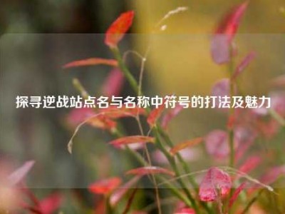 探寻逆战站点名与名称中符号的打法及魅力