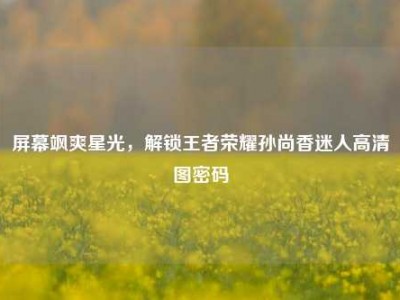 屏幕飒爽星光，解锁王者荣耀孙尚香迷人高清图密码