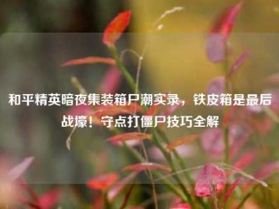 和平精英暗夜集装箱尸潮实录，铁皮箱是最后战壕！守点打僵尸技巧全解
