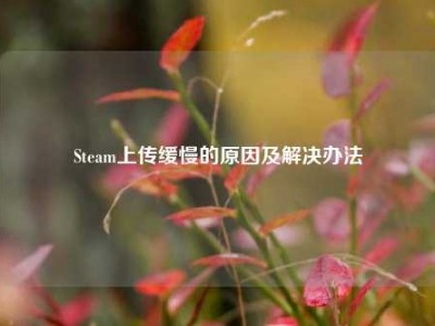 Steam上传缓慢的原因及解决办法