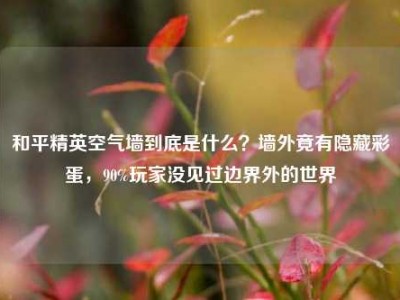 和平精英空气墙到底是什么？墙外竟有隐藏彩蛋，90%玩家没见过边界外的世界