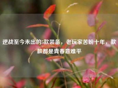 逆战至今未出的5款装备，老玩家苦盼十年，款款都是青春意难平