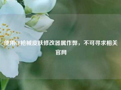 使用CF枪械皮肤修改器属作弊，不可寻求相关官网