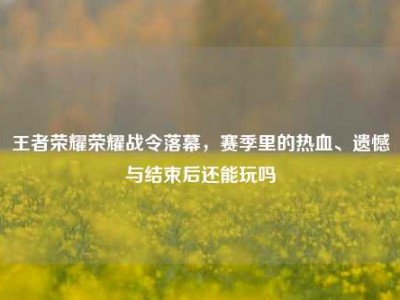 王者荣耀荣耀战令落幕，赛季里的热血、遗憾与结束后还能玩吗