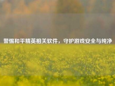 警惕和平精英相关软件，守护游戏安全与纯净