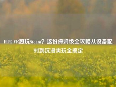 HTC VR想玩Steam？这份保姆级全攻略从设备配对到沉浸爽玩全搞定