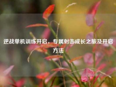 逆战单机训练开启，专属射击成长之旅及开启方法