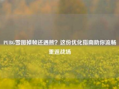 PUBG雪图掉帧还遇熊？这份优化指南助你流畅重返战场