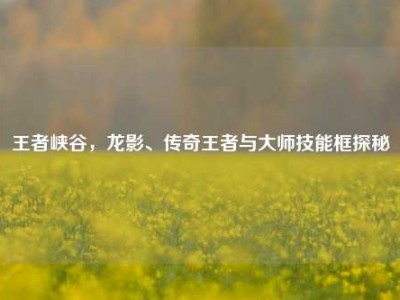 王者峡谷，龙影、传奇王者与大师技能框探秘