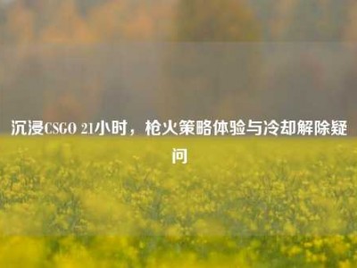 沉浸CSGO 21小时，枪火策略体验与冷却解除疑问