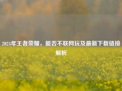 2024年王者荣耀，能否不联网玩及最新下载链接解析