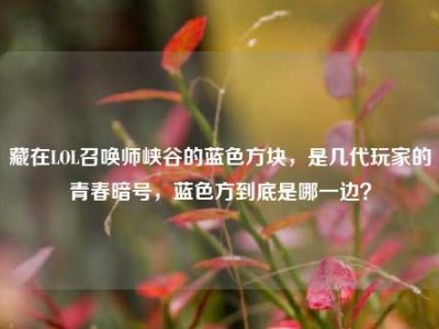 藏在LOL召唤师峡谷的蓝色方块，是几代玩家的青春暗号，蓝色方到底是哪一边？