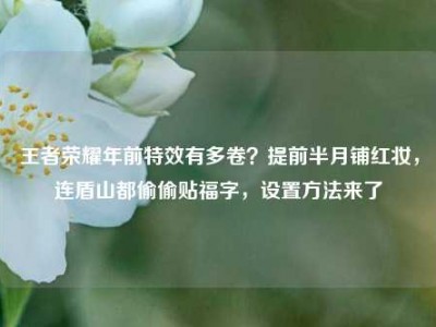 王者荣耀年前特效有多卷？提前半月铺红妆，连盾山都偷偷贴福字，设置方法来了