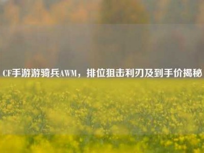CF手游游骑兵AWM，排位狙击利刃及到手价揭秘