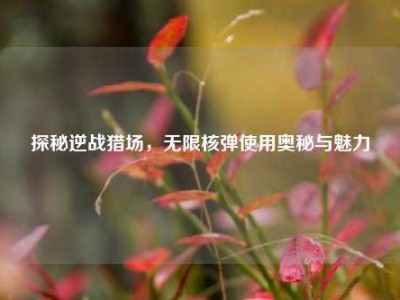 探秘逆战猎场，无限核弹使用奥秘与魅力