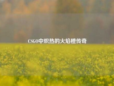 CSGO中炽热的火焰橙传奇