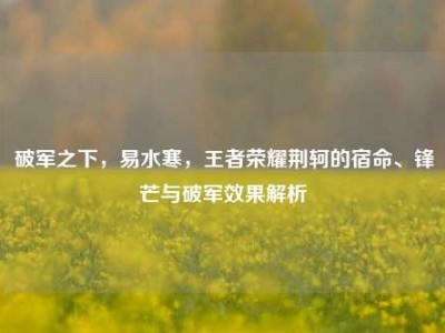 破军之下，易水寒，王者荣耀荆轲的宿命、锋芒与破军效果解析