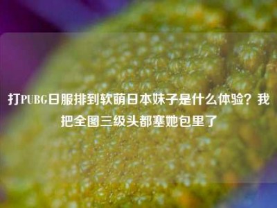 打PUBG日服排到软萌日本妹子是什么体验？我把全图三级头都塞她包里了