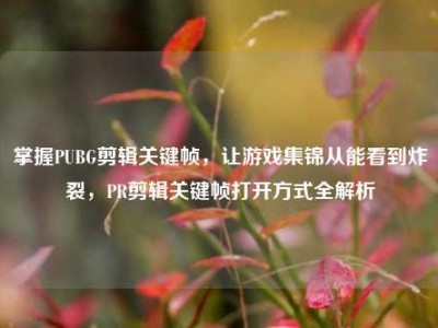掌握PUBG剪辑关键帧，让游戏集锦从能看到炸裂，PR剪辑关键帧打开方式全解析