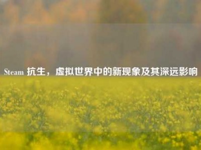 Steam 抗生，虚拟世界中的新现象及其深远影响