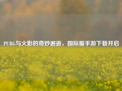 PUBG与火影的奇妙邂逅，国际服手游下载开启