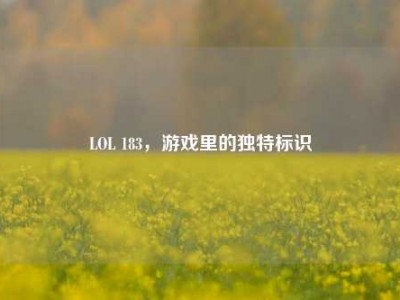 LOL 183，游戏里的独特标识