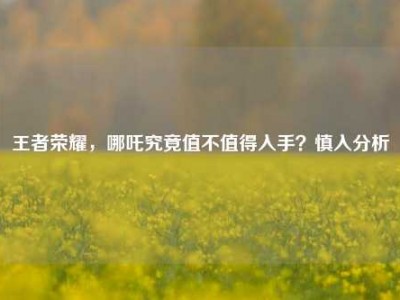 王者荣耀，哪吒究竟值不值得入手？慎入分析
