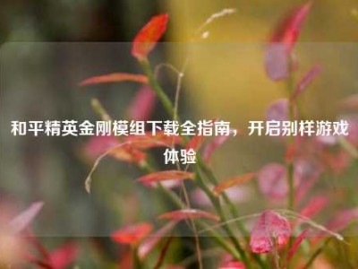 和平精英金刚模组下载全指南，开启别样游戏体验