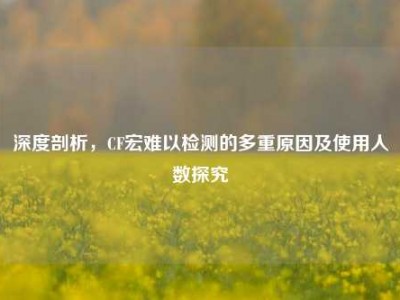 深度剖析，CF宏难以检测的多重原因及使用人数探究