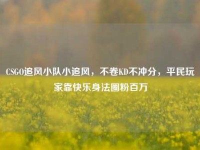 CSGO追风小队小追风，不卷KD不冲分，平民玩家靠快乐身法圈粉百万
