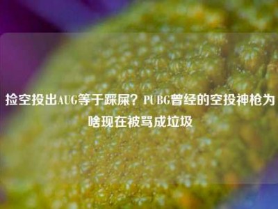 捡空投出AUG等于踩屎？PUBG曾经的空投神枪为啥现在被骂成垃圾
