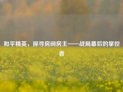 和平精英，探寻房间房主——战局幕后的掌控者