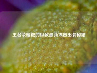 王者荣耀铠的极致最新攻击出装秘籍