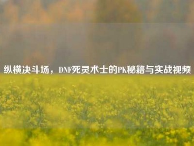 纵横决斗场，DNF死灵术士的PK秘籍与实战视频