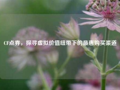 CF点券，探寻虚拟价值纽带下的最惠购买渠道