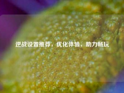 逆战设置推荐，优化体验，助力畅玩