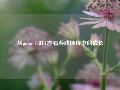 从pubg_fail日志看游戏挫折中的成长