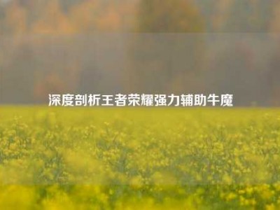 深度剖析王者荣耀强力辅助牛魔