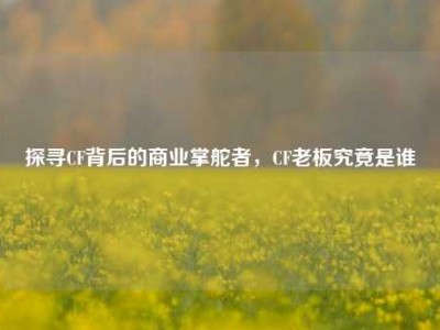 探寻CF背后的商业掌舵者，CF老板究竟是谁