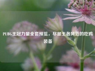 PUBG王冠力量全套预览，尽显王者风范的吃鸡装备