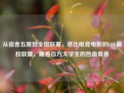 从宿舍五黑到全国联赛，堪比电竞电影的LOL高校联盟，藏着百万大学生的热血青春