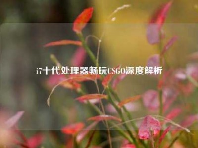i7十代处理器畅玩CSGO深度解析