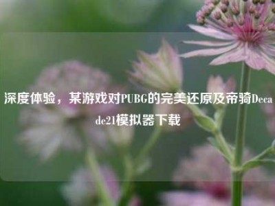 深度体验，某游戏对PUBG的完美还原及帝骑Decade21模拟器下载