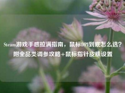 Steam游戏手感拉满指南，鼠标DPI到底怎么选？附全品类调参攻略+鼠标指针皮肤设置
