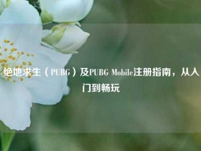 绝地求生（PUBG）及PUBG Mobile注册指南，从入门到畅玩