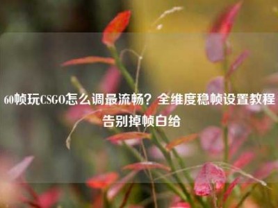 60帧玩CSGO怎么调最流畅？全维度稳帧设置教程 告别掉帧白给