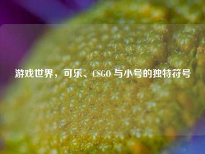 游戏世界，可乐、CSGO 与小号的独特符号