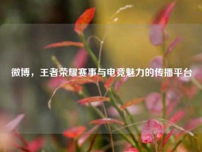 微博，王者荣耀赛事与电竞魅力的传播平台