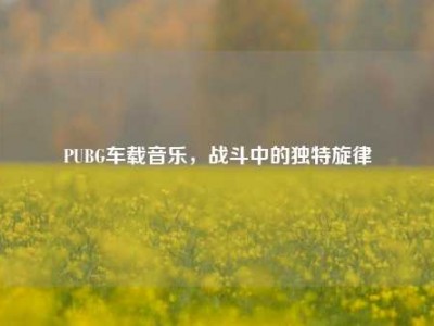 PUBG车载音乐，战斗中的独特旋律